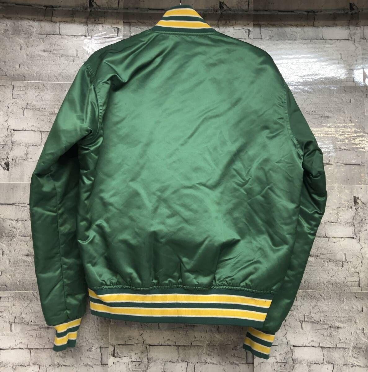 USA製 STARTER スターター スタジャン A's ナイロン サイズM グリーン