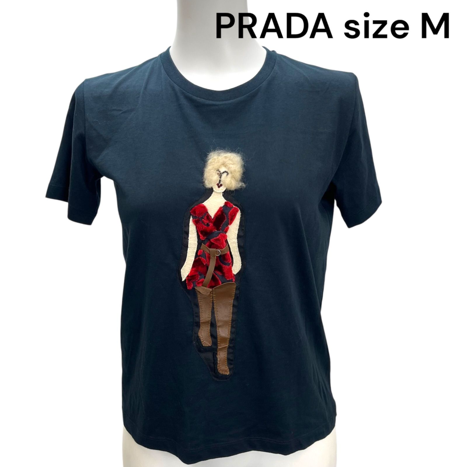 美品 プラダ PRADA おしゃれな女性マスコット Tシャツ カットソー M、9 