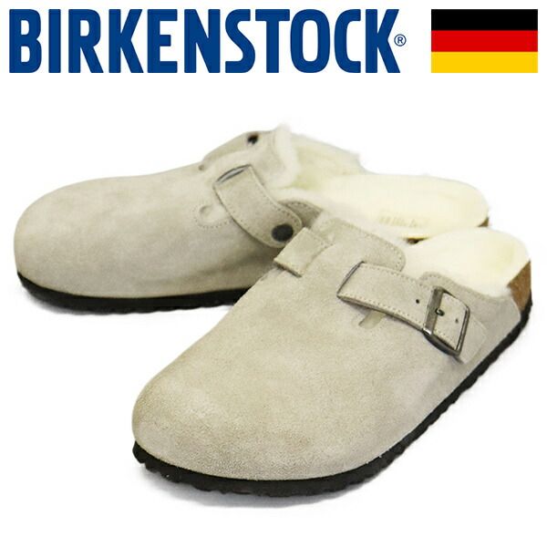BIRKENSTOCK ビルケンシュトック 1017650 BOSTON SHEARLING ボストン シアリング スエードレザーサンダル STONE COIN レギュラー BI475 レギュラー 41-約26.5cm