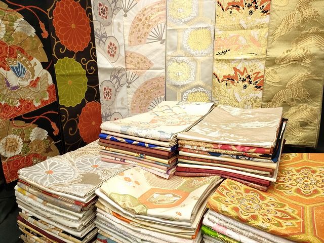 平和屋本店□袋帯 西陣 まとめて100点 鶴 人物 風景 更紗 花柄 七宝 金