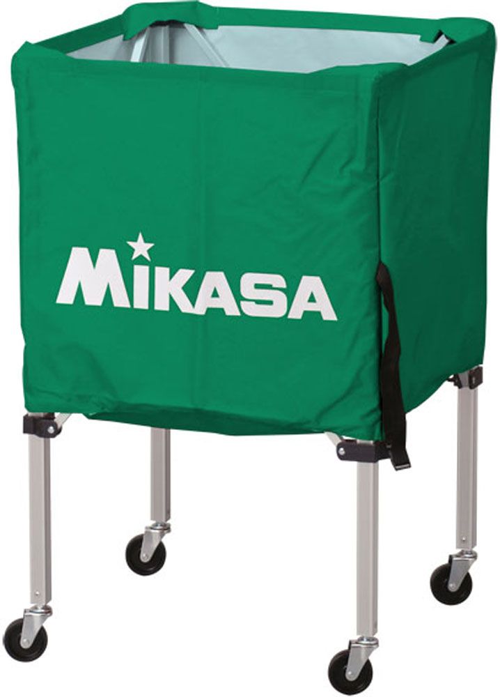 ミカサ MIKASA ワンタッチ式ボールカゴ3点セット フレーム 幕体 キャリーケース 学校 体育 授業 クラブ 部活 BCSPSS G グリーン