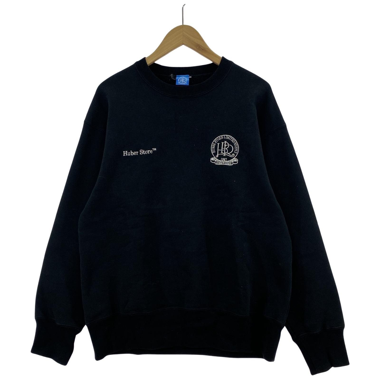 Huberstore Original Emblem クルーネックスウェット ブラック
