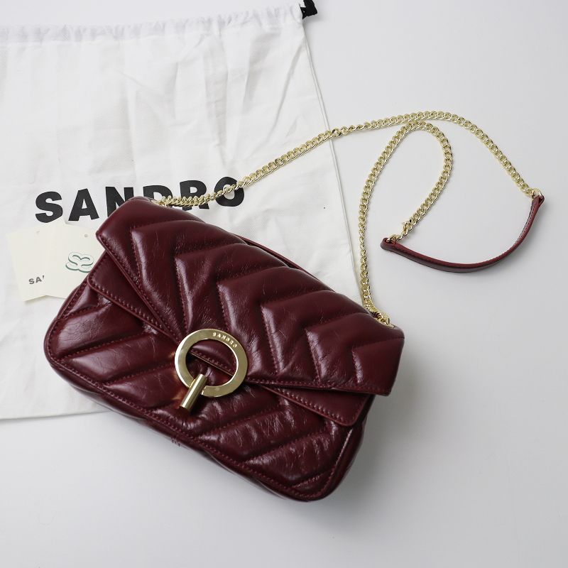 サンドロ SANDRO PARIS 美品 Yza quilted shoulder bag ショルダー