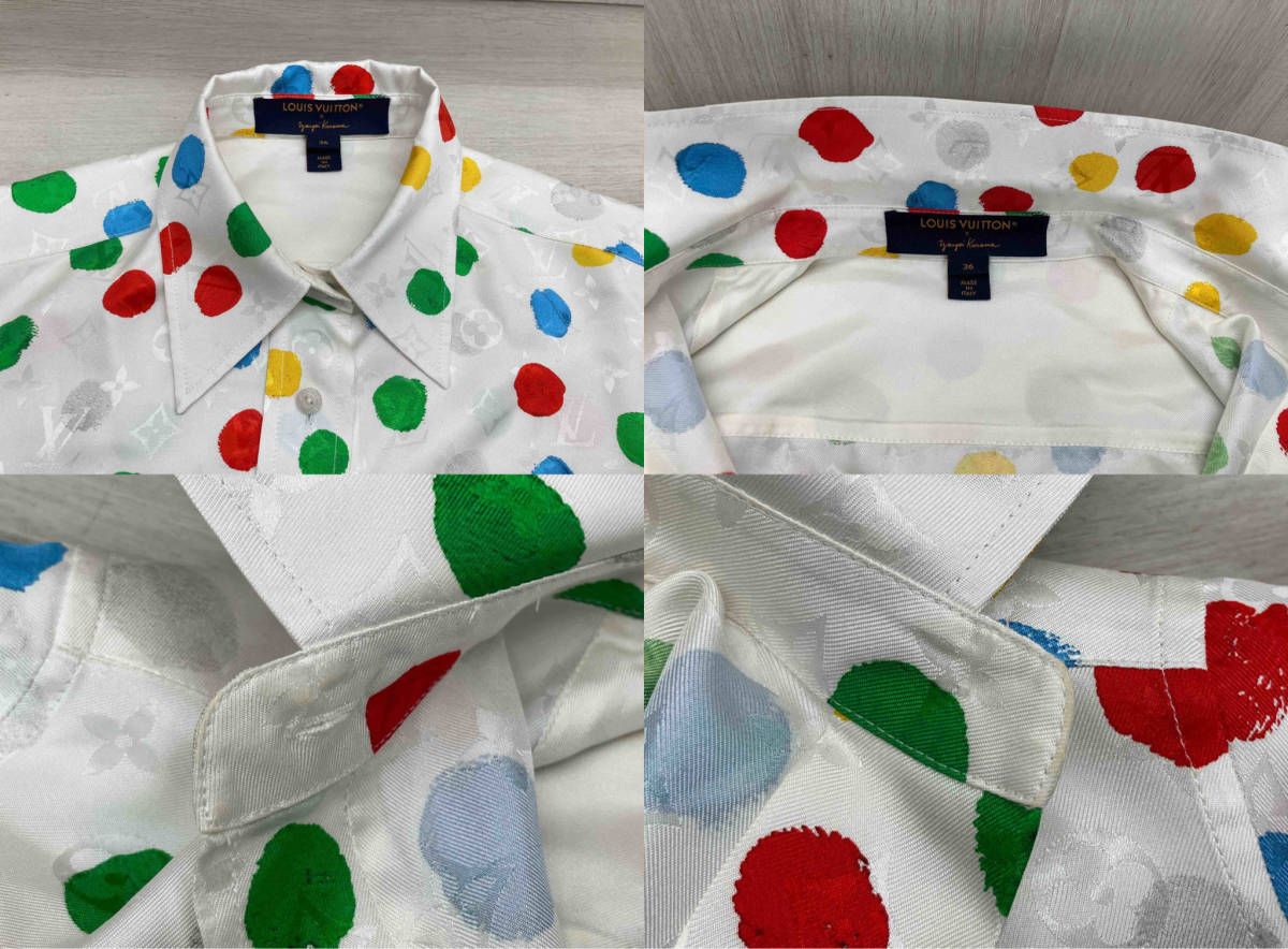 ★Louis Vuitton x 草間彌生 ドット シルクシャツ 極美品◎LOUIS VUITTON×Yayoi Kusama ルイヴィトン×草間彌生