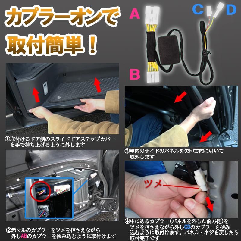 エンラージ商事 ハイエース 200系 3型～ 予約 ロッ クキット 片側用 カプラーオン MANTTHAN_COM