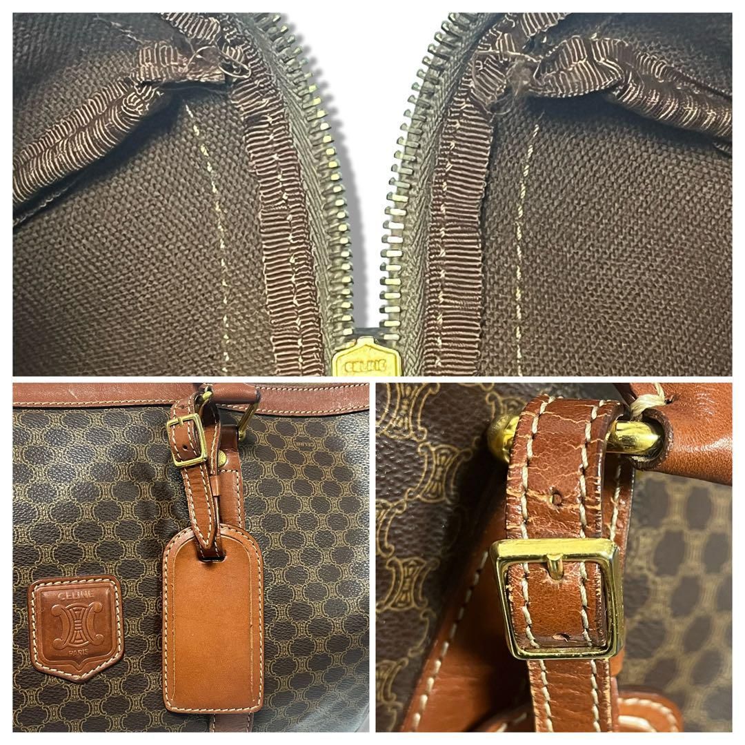 オールド　セリーヌ　マカダム柄　ボストンバッグ　トリオンフ　南京錠　旅行バッグ オールド セリーヌ マカダム柄 ボストンバッグ トリオンフ 南京錠 旅行