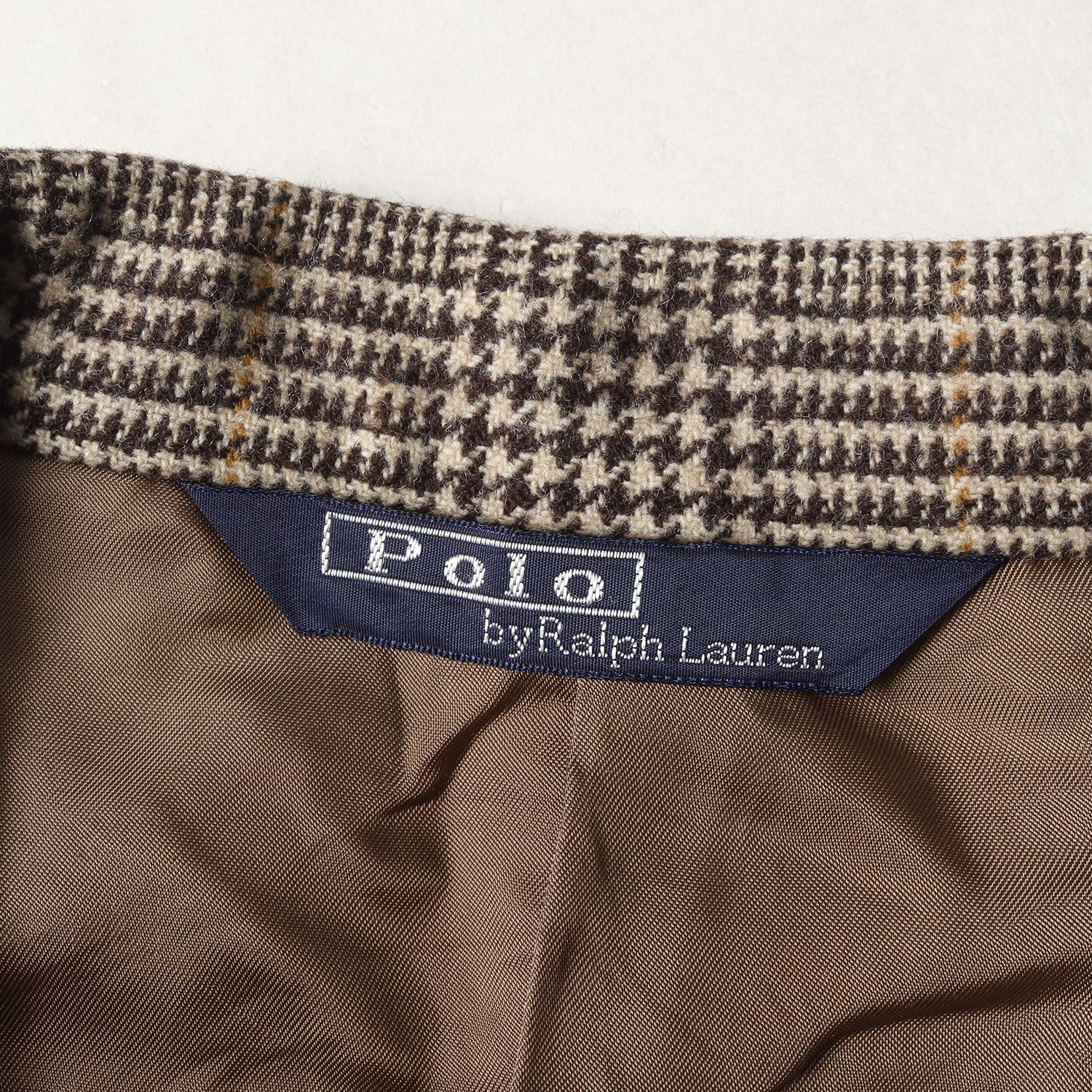 00s RALPH LAUREN ウール チェック ジャケット M グレー