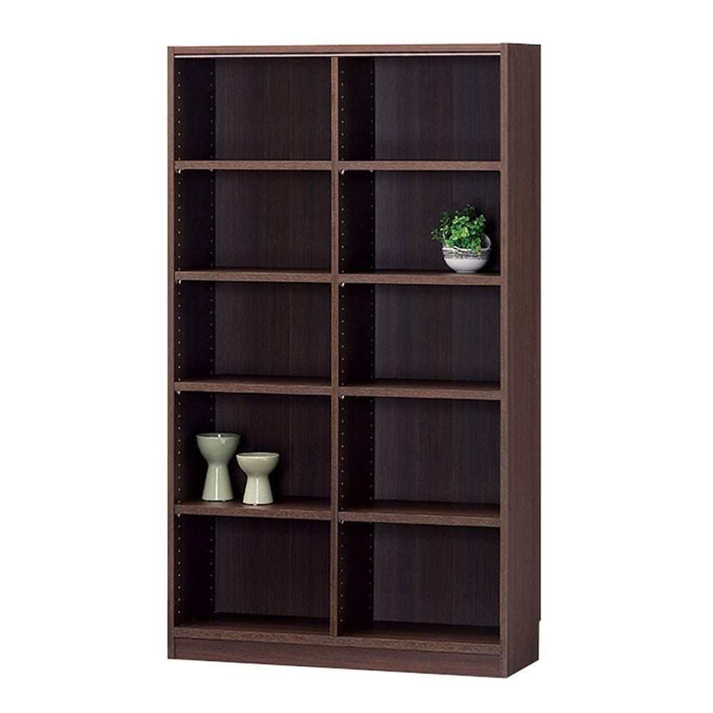 【新着商品】本棚 豊富なサイズバリエーションでどんな部屋にも合わせやすい 棚板耐荷重10kg シェルフ ダークブラウン 幅87 組み合わせ自由なフリーラック 高さ150 奥行29cm 白井産業 TNL-1587DK 