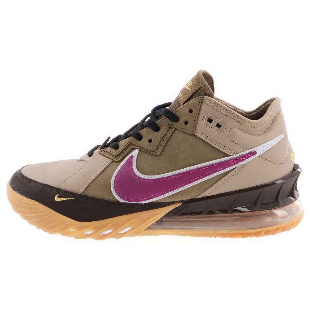 NIKE (ナイキ) ×atmos LEBRON 18 LOW VIOTECH アトモス レブロン バイオテック ミドルカットスニーカー ベージュ/ブラウン US12/30cm CW3153-200