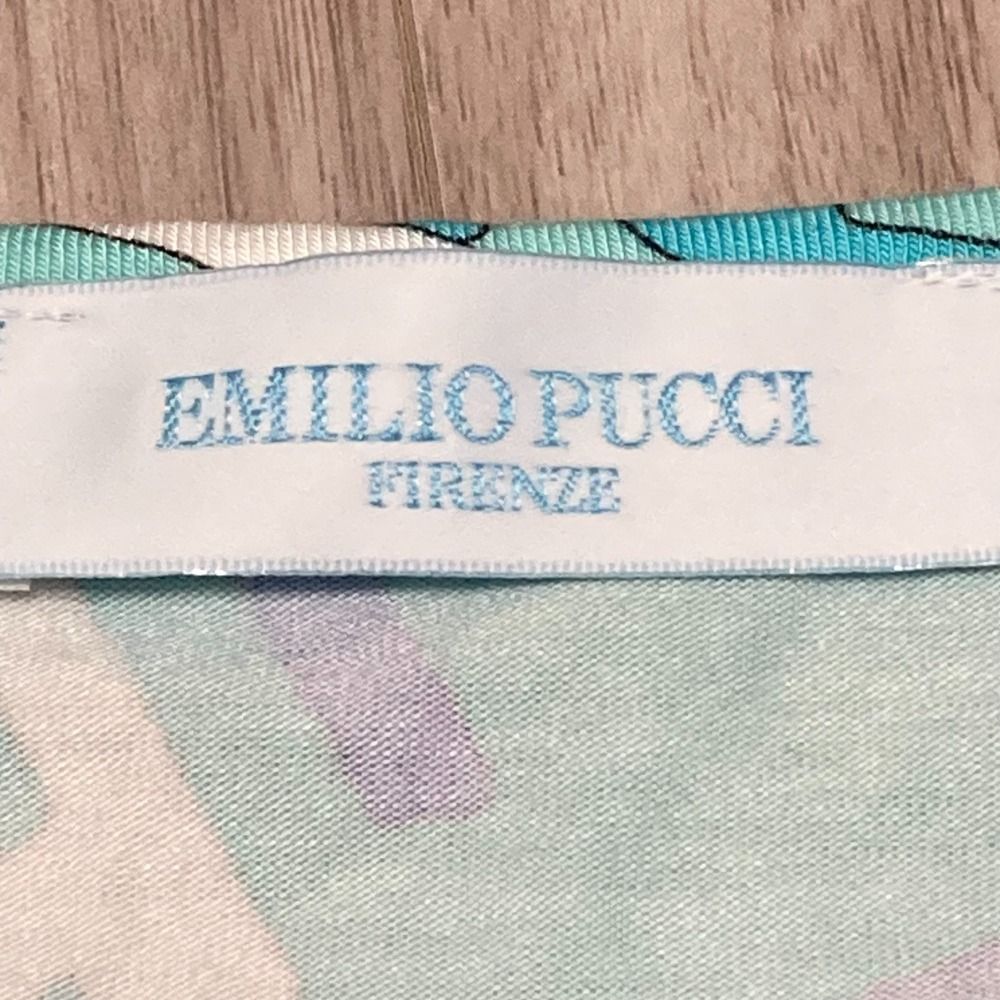 美品 EMILIO PUCCI エミリオプッチ プッチ柄 ストレッチ Vネック