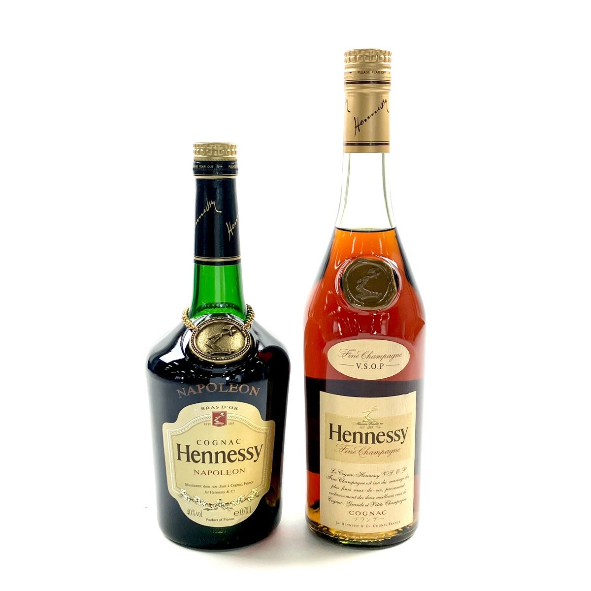 2本 ヘネシー Hennessy VSOP グリーンボトル ナポレオン ブラスドール 金ラベル コニャック 700ml ブランデー セット 【古酒】  - メルカリ