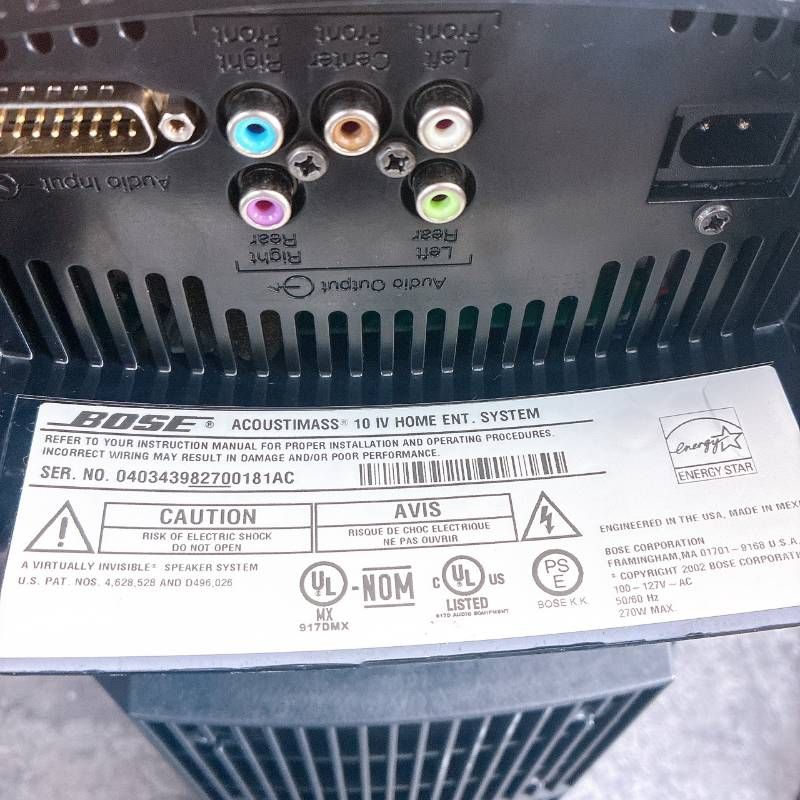 撥水 Bose Acoustimass 10シリーズ ホームエンターテイメントスピーカー 黒