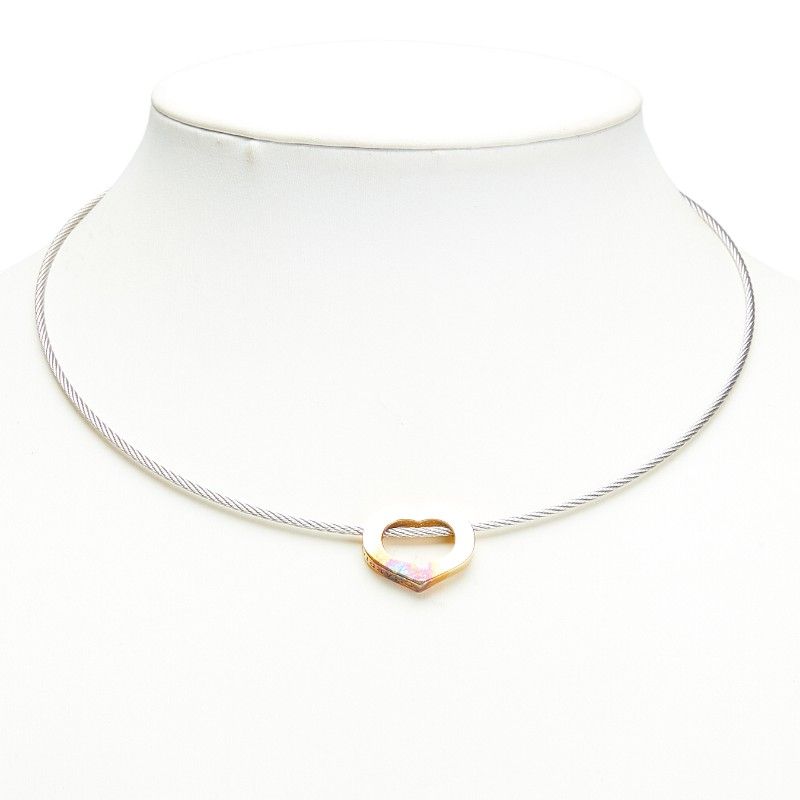 シャリオール ハート モチーフ チョーカー ネックレス メッキ