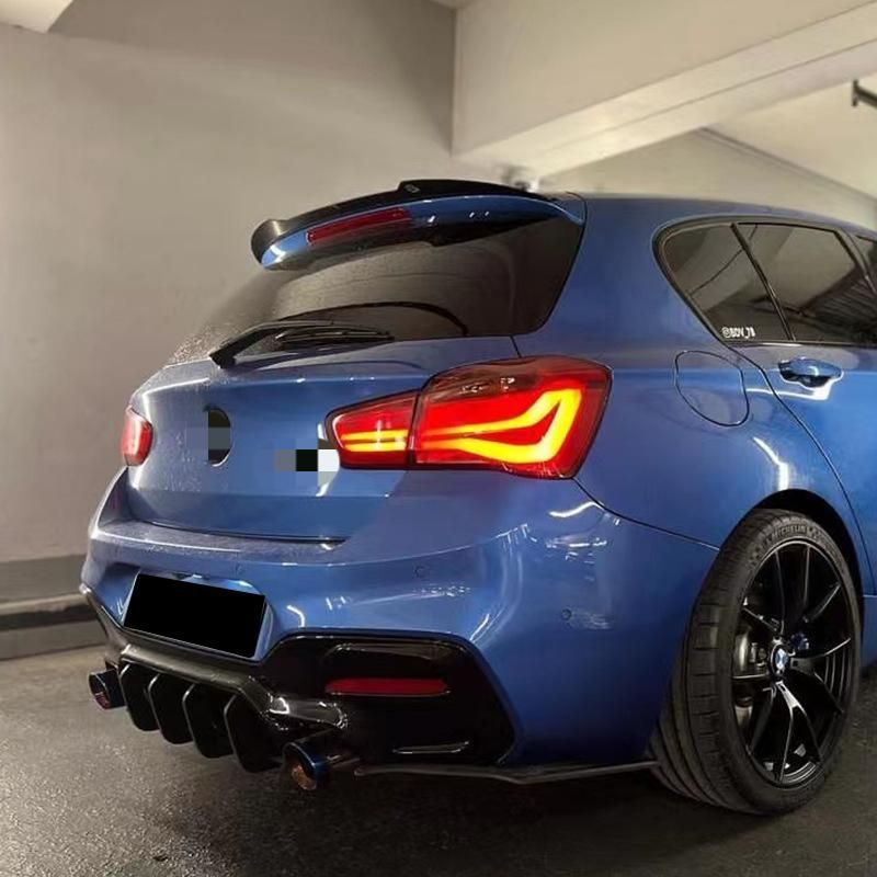 BMW 1シリーズ F20対応 小型リアスポイラー トップウィング ABS製 無加工取付可 グロスブラック カーボン調 DL14LYX