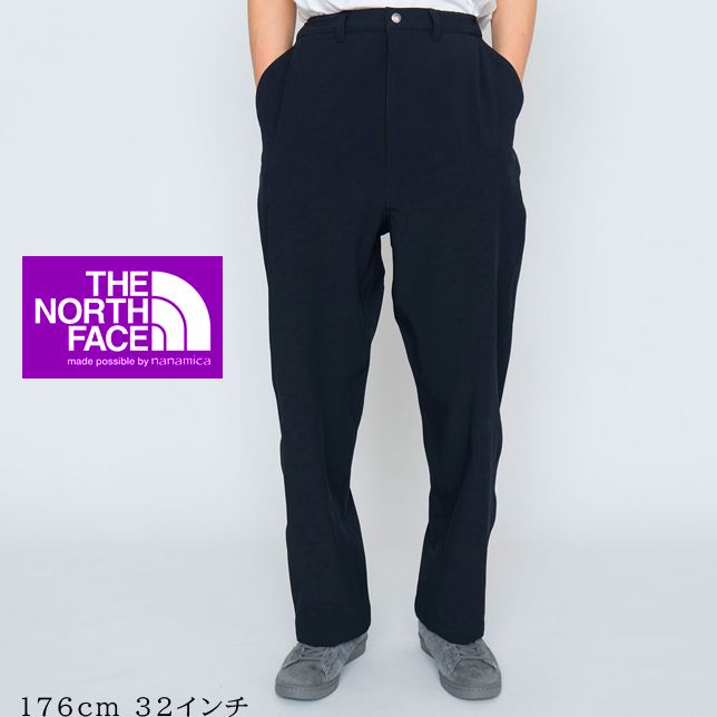 パープルレーベル 人気パンツ ブラック 30インチ ストレッチたツイルワイド THE NORTH FACE PURPLE LABEL(ザ・ノースフェイス パープル