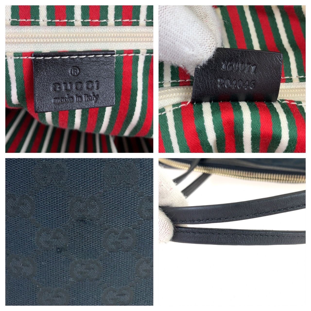 GUCCI グッチ ニューブリット GG柄 ブラック 黒 ゴールド金具 GG