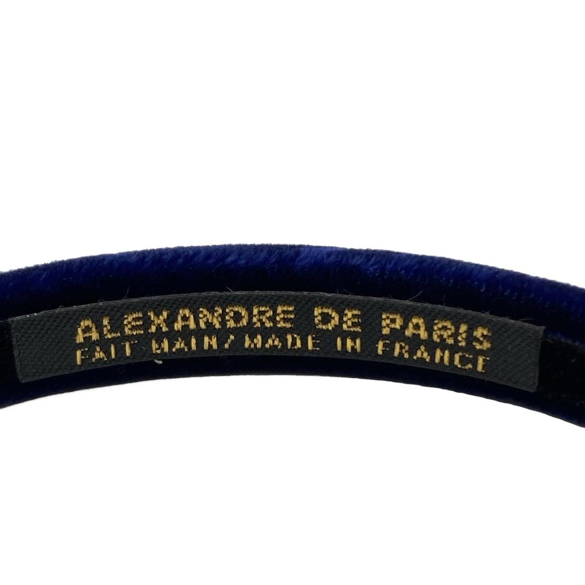 ALEXANDRE de PARIS アレクサンドル ドゥ パリ カチューシャ - ネイビー DECORATOM_COM_BR