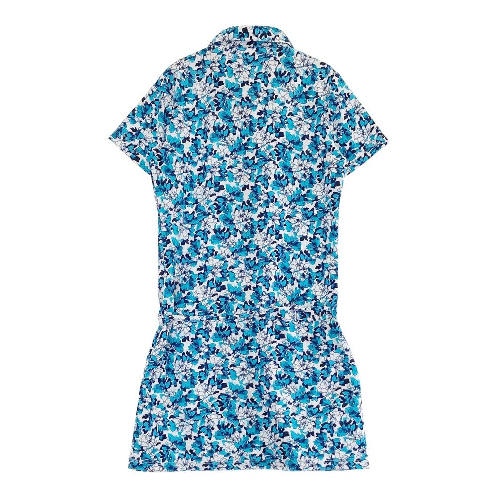 サイズ：M CALLAWAY キャロウェイ 半袖ワンピース 花柄 ブルー系