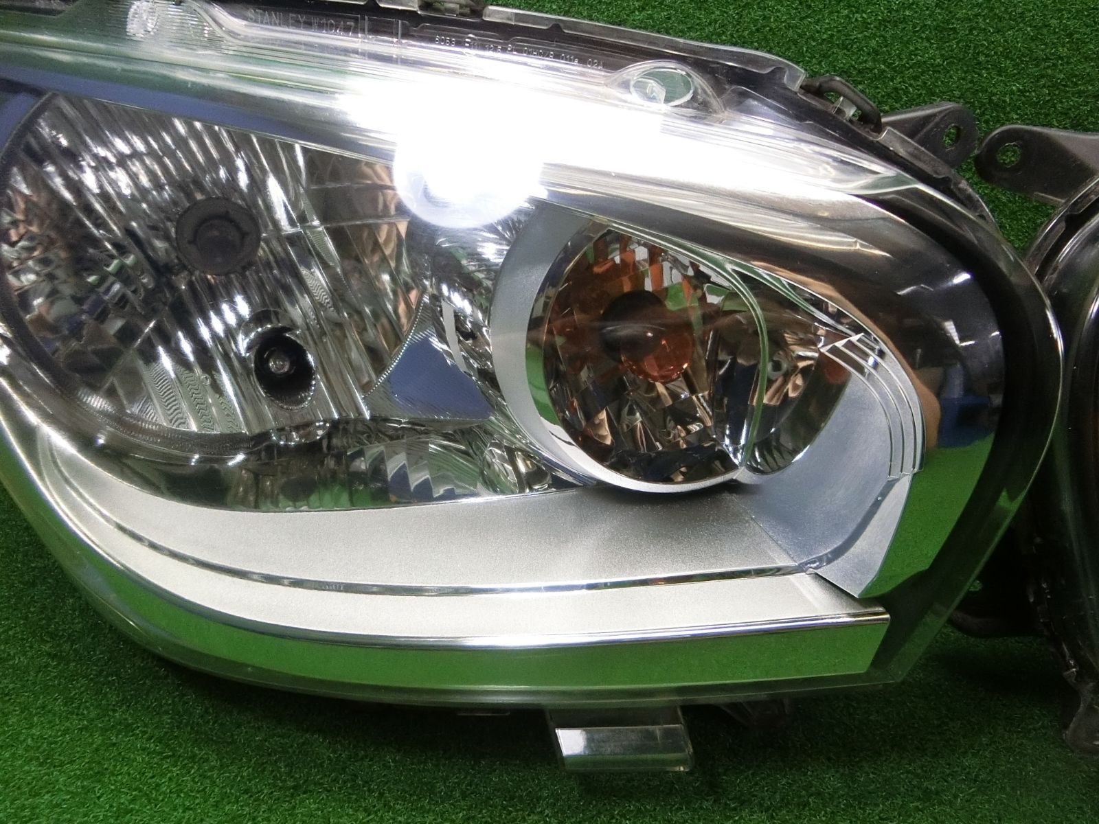 11171 コーティング済 日産 デイズ B21W ヘッドライト 左右セット STANLEY W1047 研磨済 破損なし レベライザー 済