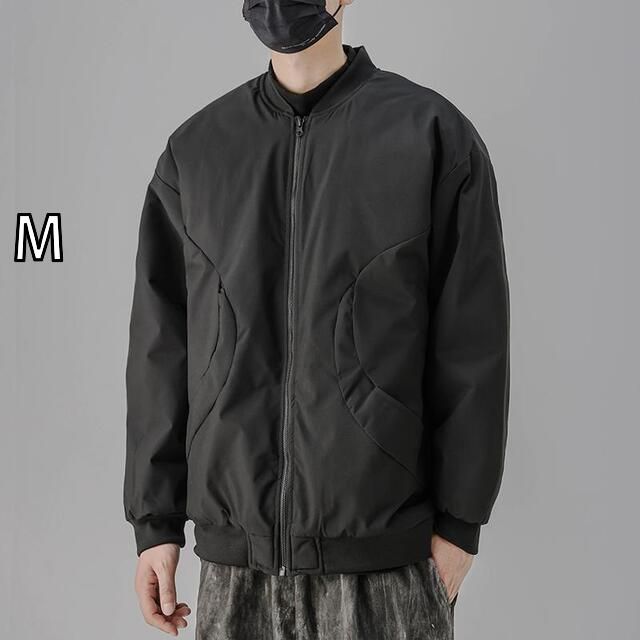 M 秋冬 コーデ メンズ 服 シンプル ファッション オシャレ 大人 かっこいい 大きいサイズ ストリート 紳士服 コットン コート レトロ カジュアル 暖かい ボンバー ジャケット コットン