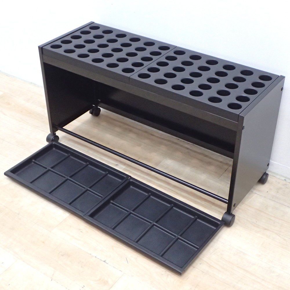 KOKUYO コクヨ 傘立て 60本収納 US183BK ブラック アンブレラスタンド W915 筒状 滴受け キャスター 玄関家具 EG19081 オフィス家具 MARWIL-DEMENAGEMENTS_CH