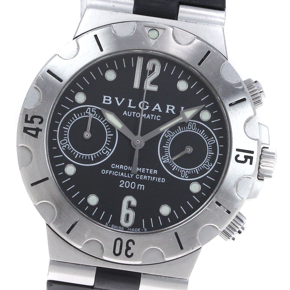 ブルガリ BVLGARI SCB38S ディアゴノ スクーバ クロノグラフ 自動巻き メンズ_863244