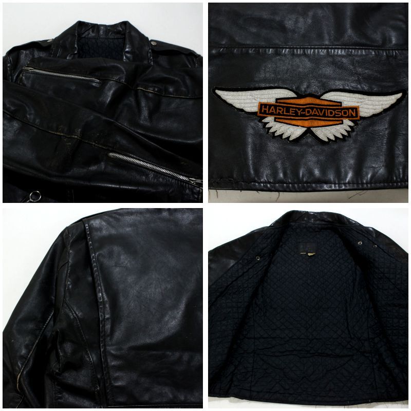 70s Sears ダブルライダースジャケット　シアーズ nm-2121.70's Searsシアーズ レザーダブルライダースジャケット