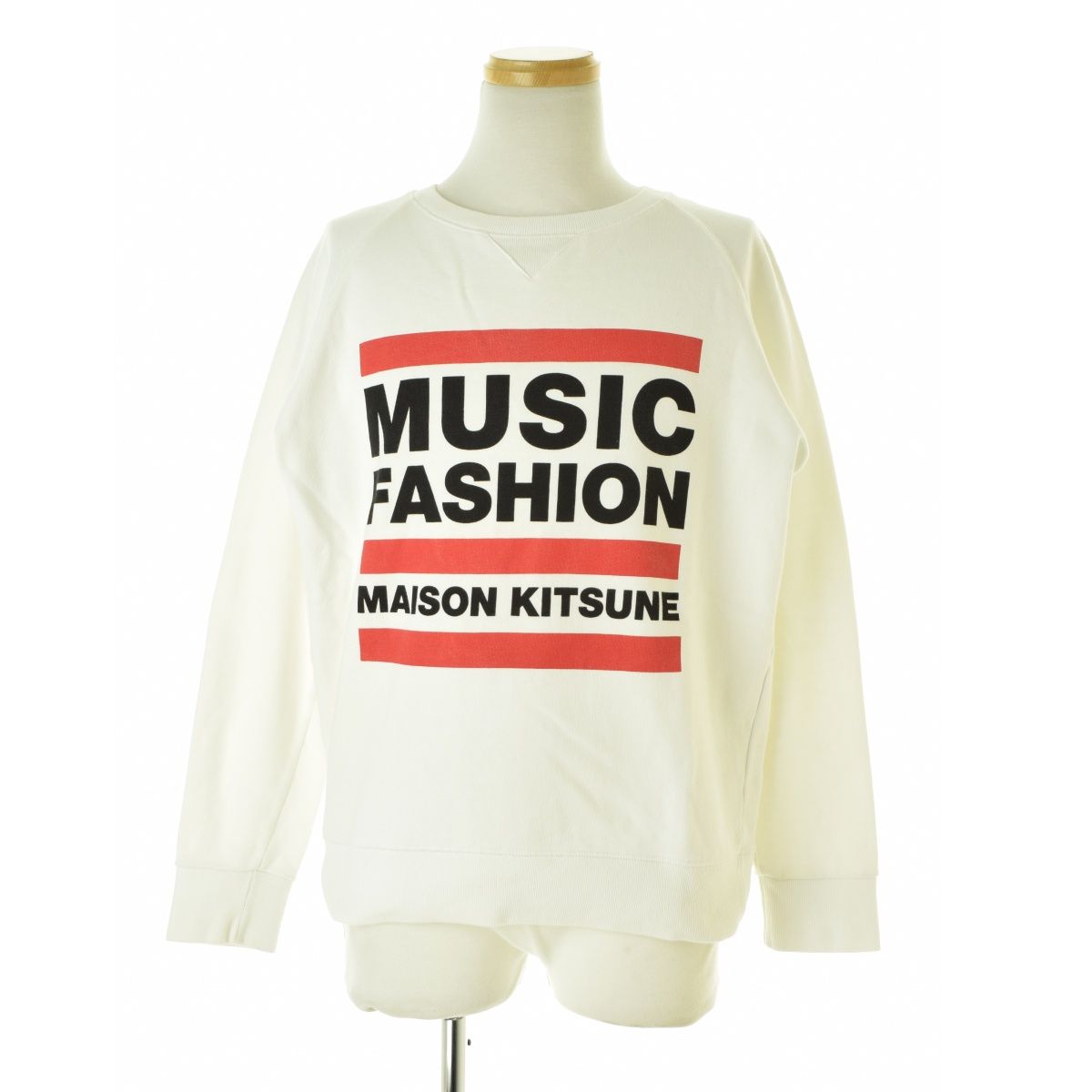 maisonkitsune プリントスウェット MAISONKITSUNE】ロゴプリント長袖スウェット 名 【公式通販】