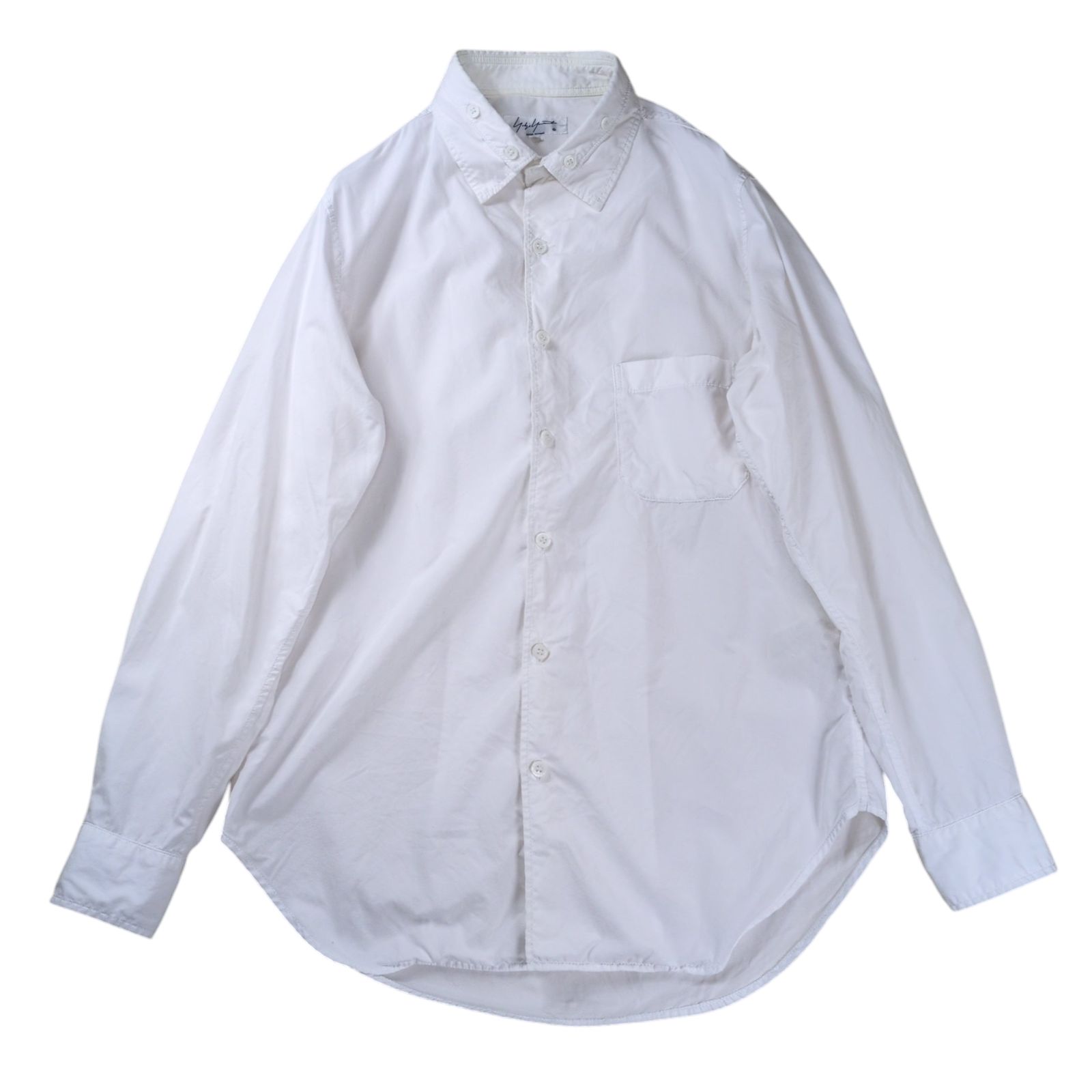 Yohji Yamamoto POUR HOMME 2019AW  Layered Collar White Shirt