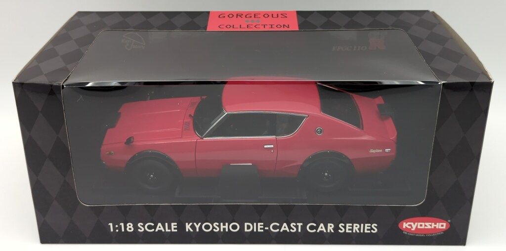 京商 1|18GORGEOUS COLLECTION NISSAN SKYLINE GT-R KPGC110 Street version Red K08251R