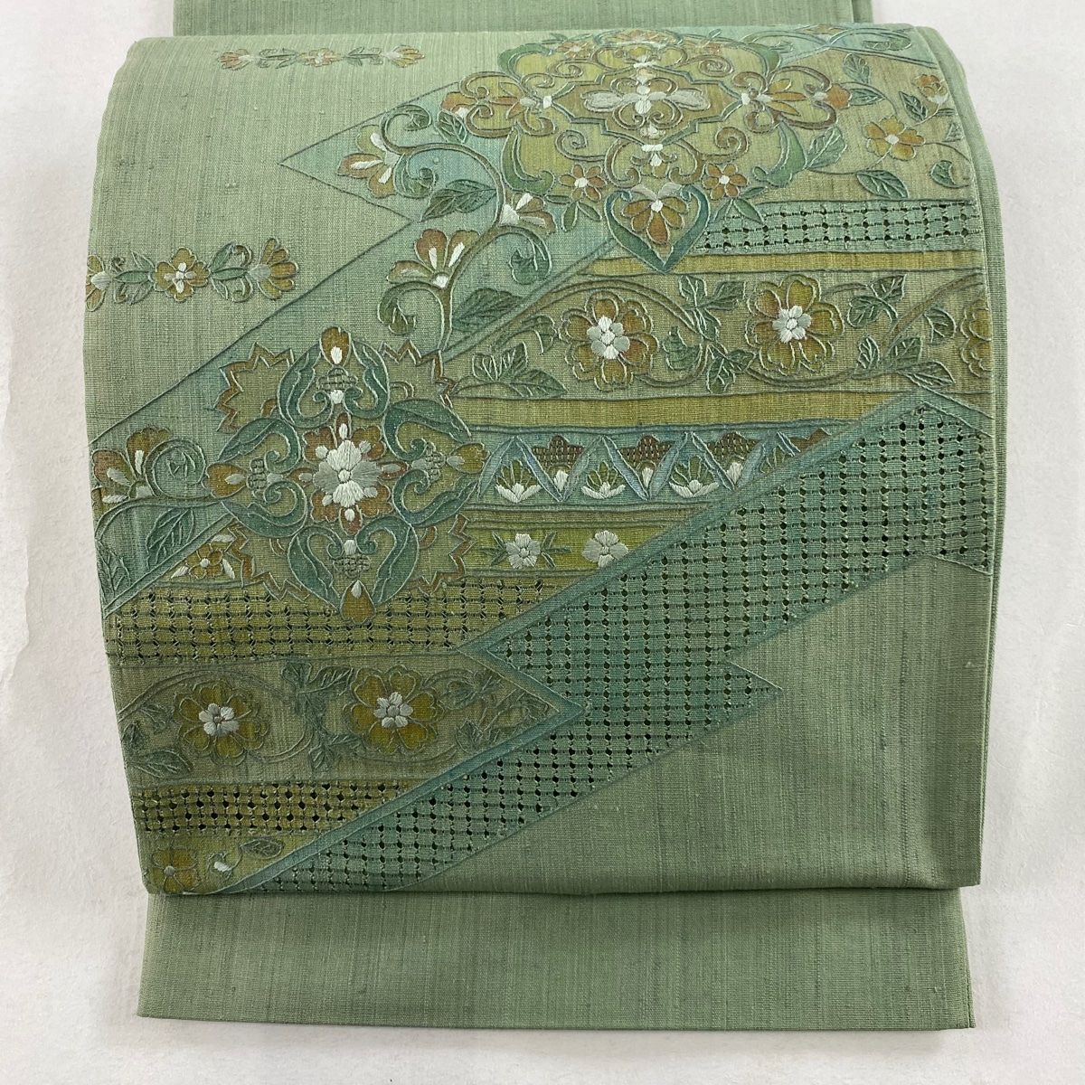 未使用品 袋帯 枝花 くすみ紫 銀通し 薪糊 金彩 紬地 長さ4m69cm 正絹 楽天市場】【中古】 訪問着 リサイクル 着物 正絹 袷 フォーマル