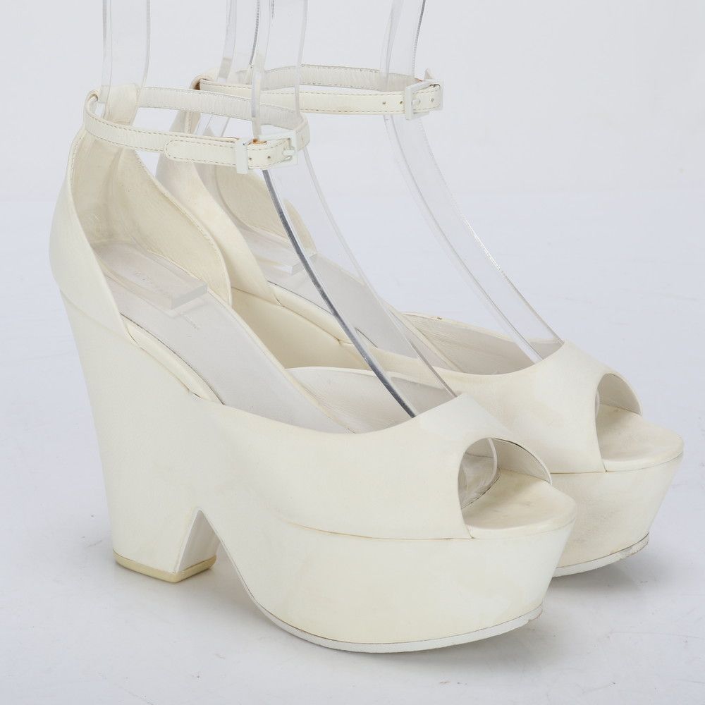 セリーヌ オープントゥ アンクル ストラップ パンプス ハイヒール  