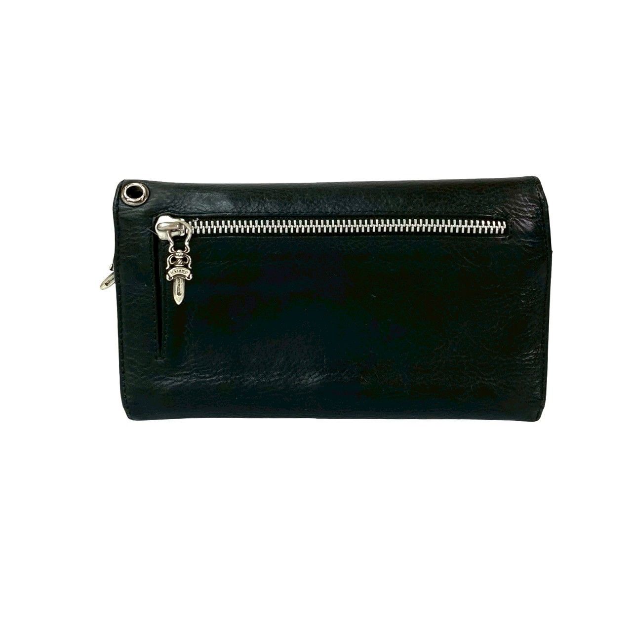 極 美品 CHROME HEARTS クロムハーツ ウェーブ ウォレット クロス