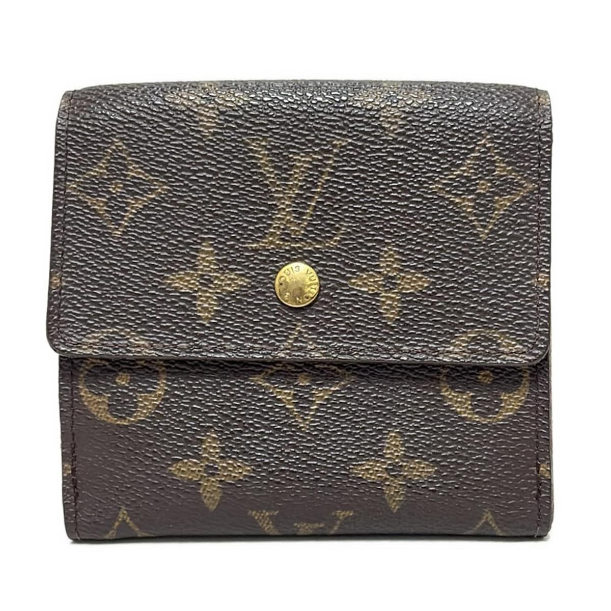 LOUIS VUITTON ルイヴィトン Wホック財布 モノグラム ポルトモネビエカルトクレディ M61652 - レザー