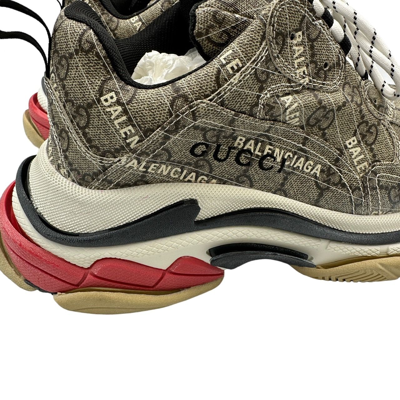 ほぼ未使用 BALENCIAGA GUCCI バレンシアガ グッチ コラボ スニーカー 