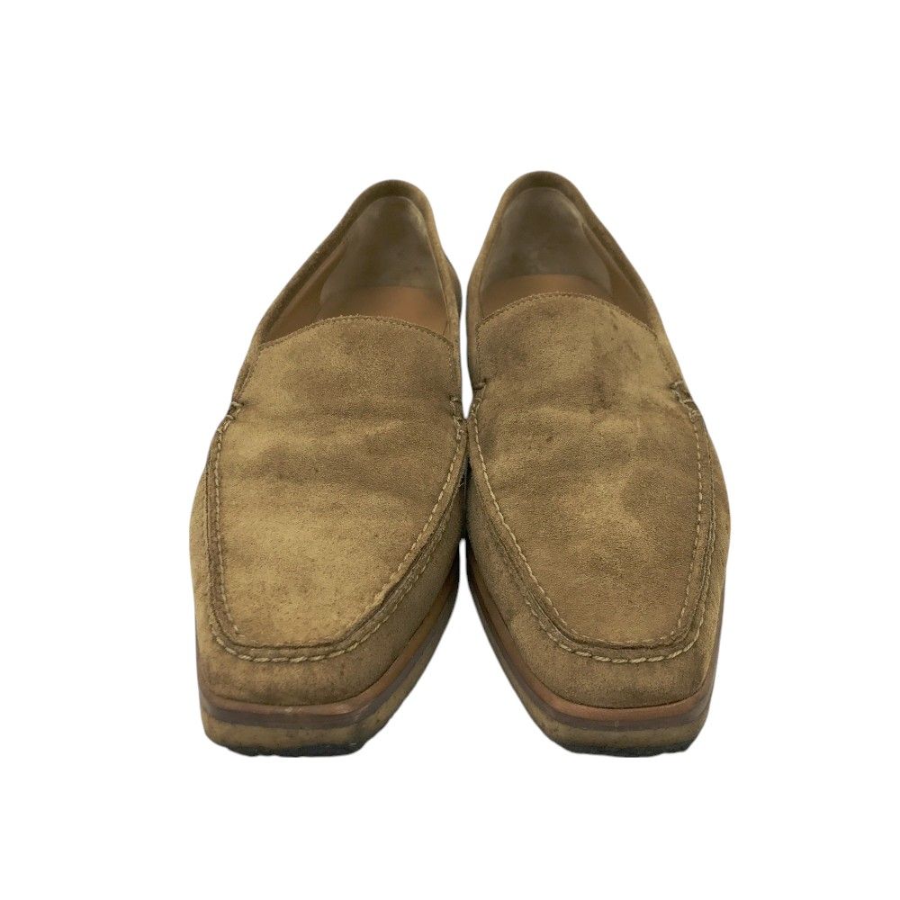 HERMES エルメス スエード ローファー ブラウン系 39 メンズ