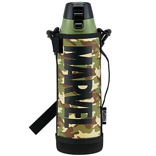 スケーター skater スポーツボトル 直飲み 水筒 990 ml ボトルカバー付き マーベル ロゴ ミリタリー KSDC 10 S