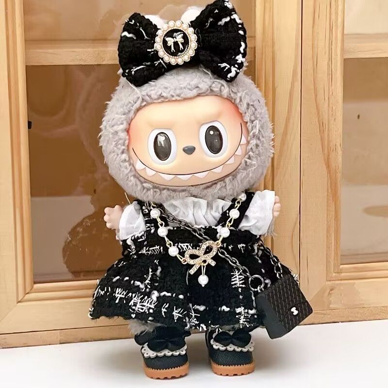 新品4点セット ワンピースlabubuラブブぬいぐるみ服17cm着せ替え