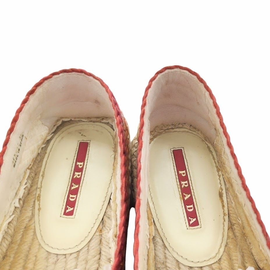PRADA　プラダ　エスパドリーユ　ストライプ　スリッポン　フラットシューズ PRADA - ◇PRADA/プラダ◇ストライプ厚底エスパドリーユ