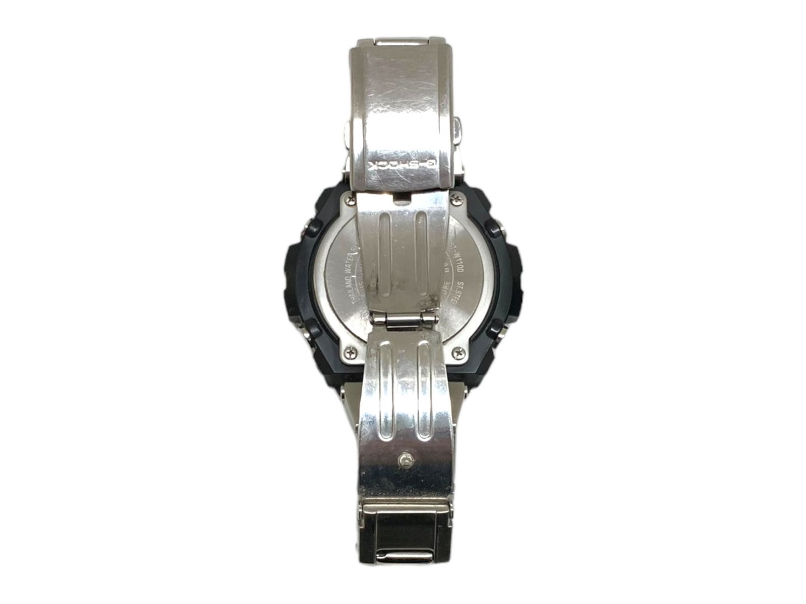 CASIO (カシオ) G-SHOCK G-STEEL メタルバンド ステンレススチール タフソーラー MULTI BAND6 GST-W100 シルバー メンズ/036