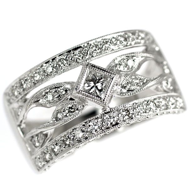 K18WG プリンセスカット ダイヤモンド リング 0.17ct D0.40ct - メルカリ 