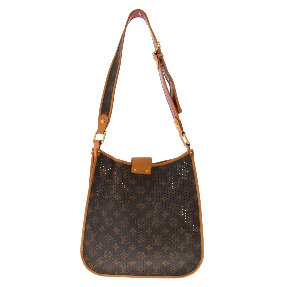 LOUIS VUITTON (ルイヴィトン) モノグラム ペルフォ ミュゼット パンチングショルダーバッグ ブラウン M95172