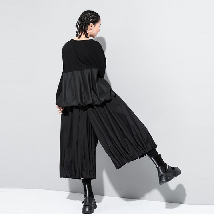 美品　ハンズオブクリエイション　タックゆるバルーンパンツ　ゆったり　サルエル　黒 n24031212.jpg