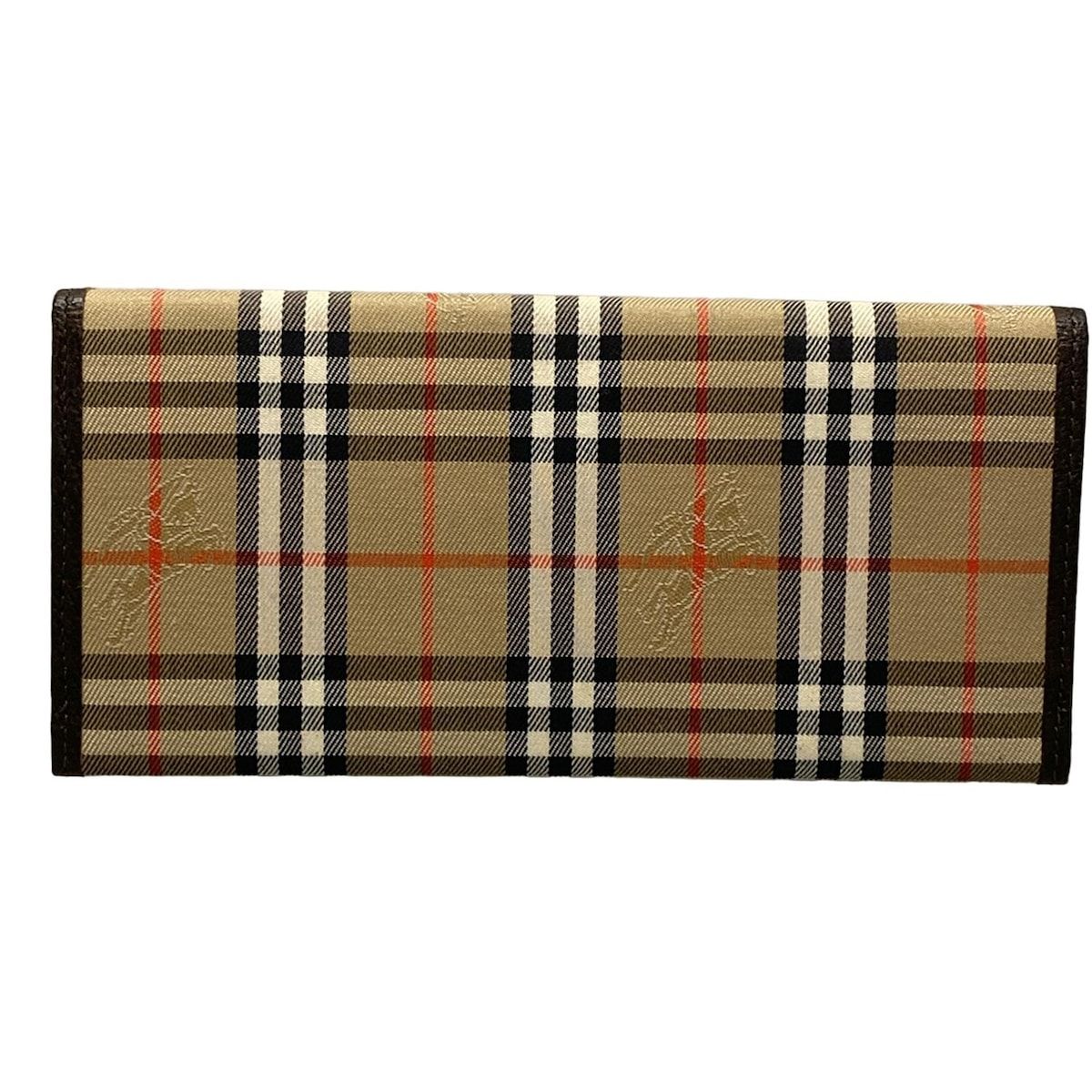 Burberry s バーバリーズ 長財布 ベージュ×ブラウン×マルチ チェック柄 レザー