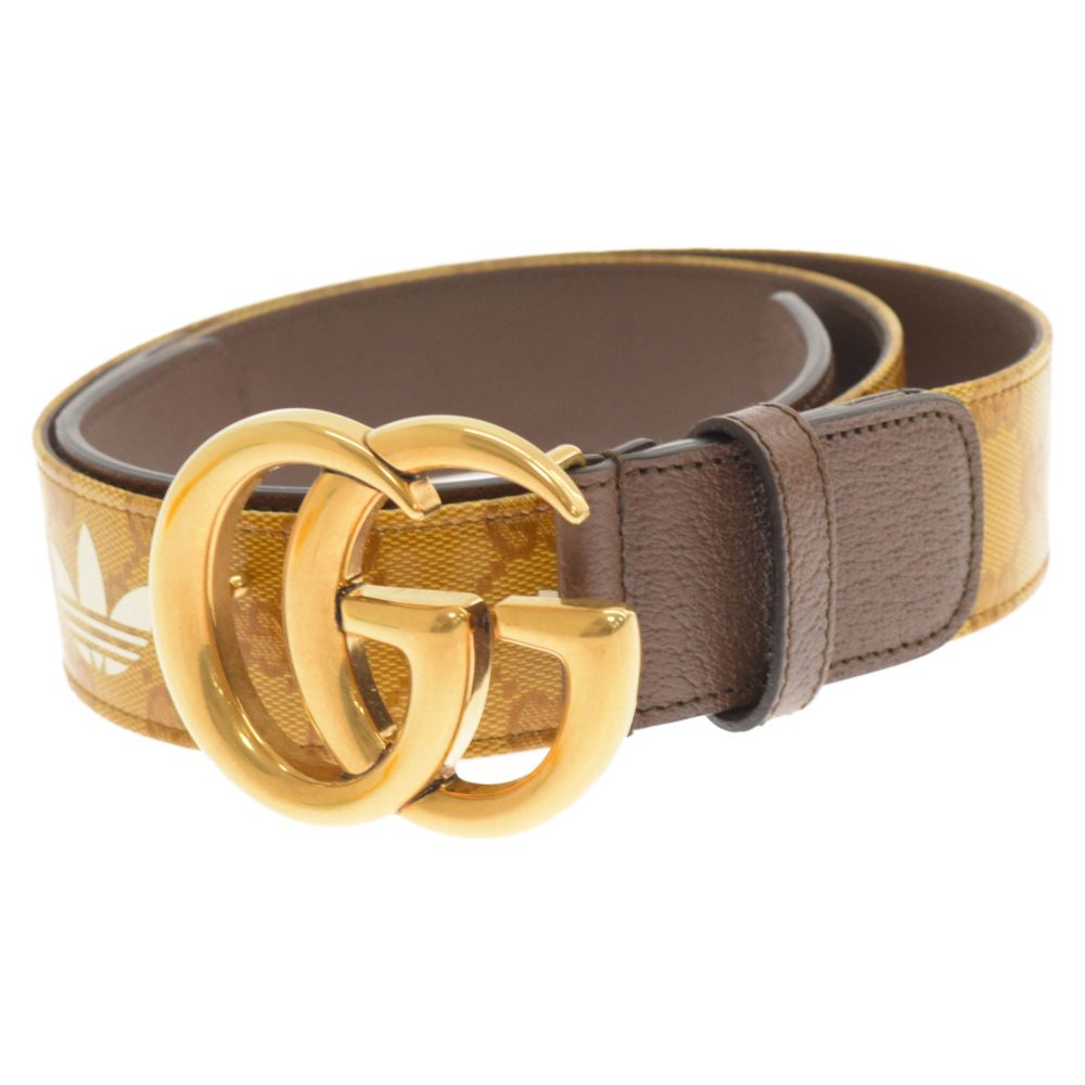 GUCCI (グッチ) GG Marmont Belt GGマーモント レザーベルト イエロー