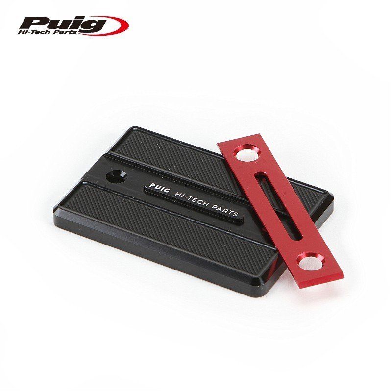 Puig 9267R BRAKE-CLUTCH FLUID TANK CAP [RED] フロント 左右共通