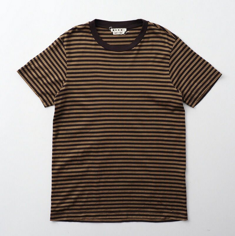 《2020年製》MARNI マルニ ボーダー Tシャツ メンズ サイズ46 HUMU0151S0 S23627 ブランド古着【中古】20230426/GM9476