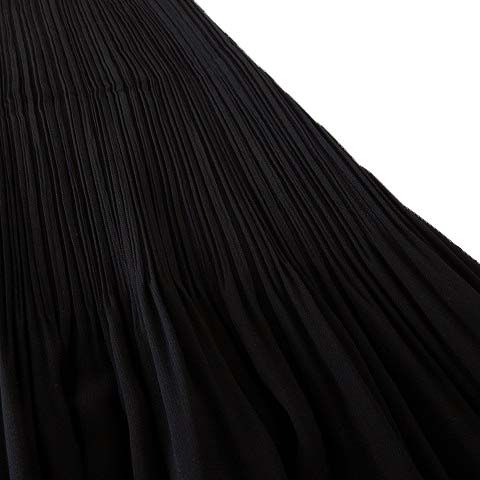 イッセイミヤケ FETE プリーツ ロングスカート ウエストゴム 黒 2 美品 イッセイミヤケ ISSEY MIYAKE FETE スカート プリーツスカート