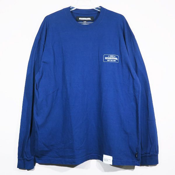 NEIGHBORHOOD ネイバーフッド 23SS SULFUR DYE CREWNECK LS 231OKNH-CSM03 サルファー ダイ クルーネック ロングスリーブ Tシャツ ネイビー ロンT 長袖 カットソー