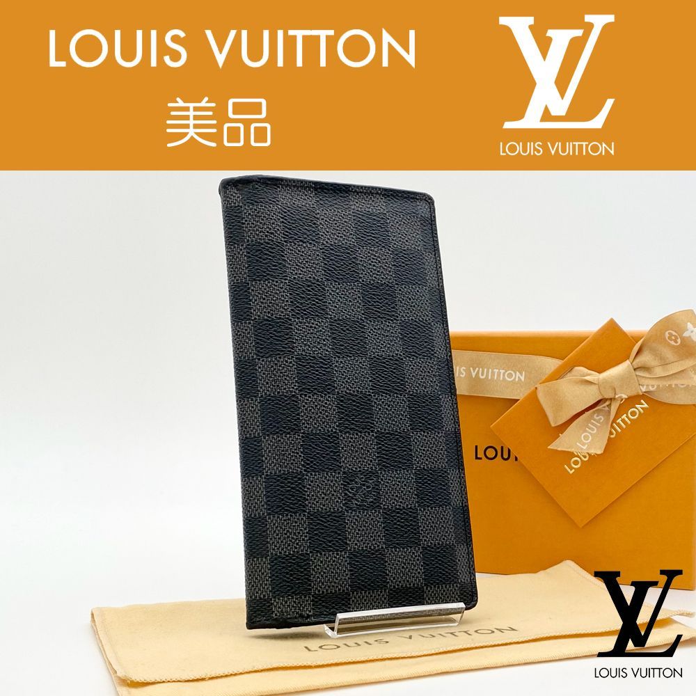 美品】ルイヴィトン LOUIS VUITTON ダミエ グラフィット ポルトフォイユ・ブラザ N62665 長財布 送料無料 送料込み - メルカリ